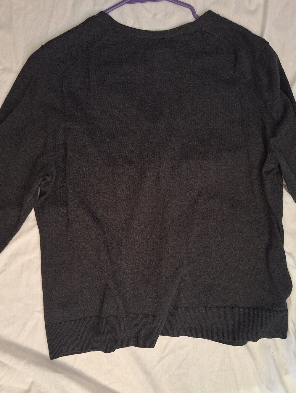 Old Navy Dark Charcoal V-Neck Button Front Cardigan - Picture 3 of 3